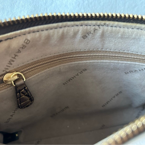 Rarely used embossed leather Brahmin clutch - Picture 2 of 5